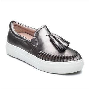 J/Slides | Aztec Leather Tassel Platform Sneaker